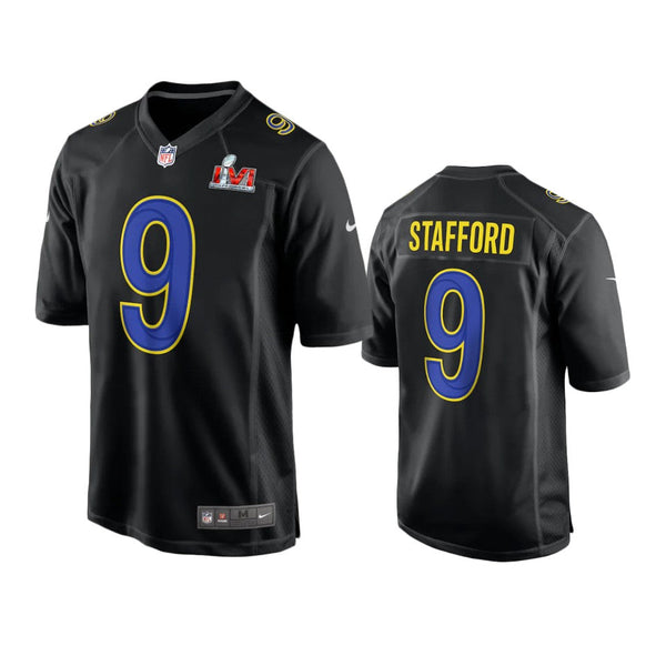 Men's Los Angeles Rams Matthew Stafford Black Fashion Super Bowl LVI Jersey