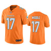 Men's Miami Dolphins Jaylen Waddle Orange Color Rush Limited Jersey