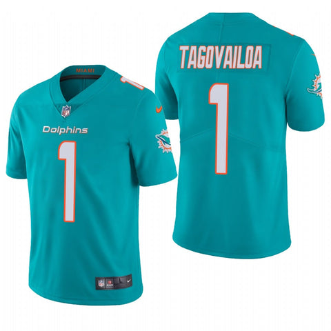 Men's Miami Dolphins Tua Tagovailoa Aqua Limited Jersey