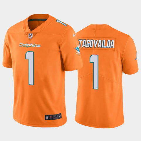 Men's Miami Dolphins Tua Tagovailoa Orange Color Rush Limited Jersey