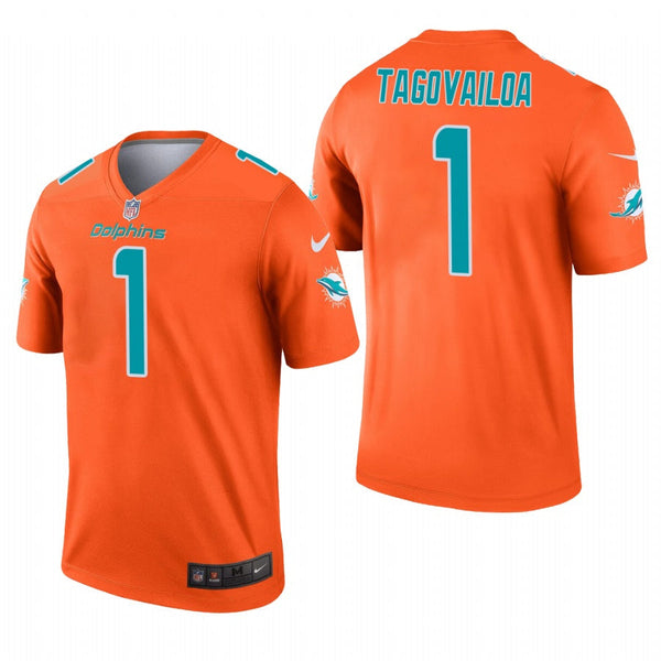 Men's Miami Dolphins Tua Tagovailoa Orange Inverted Limited Jersey