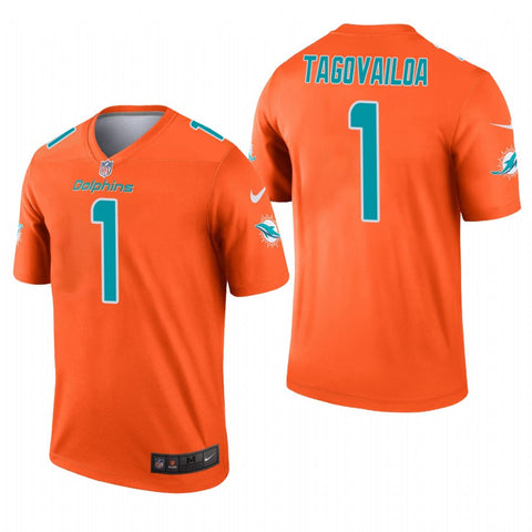 Men's Miami Dolphins Tua Tagovailoa Orange Inverted Limited Jersey