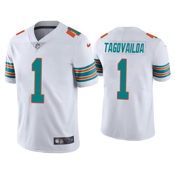 Men's Miami Dolphins Tua Tagovailoa White Alternate Limited Jersey