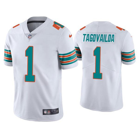 Men's Miami Dolphins Tua Tagovailoa White Alternate Limited Jersey