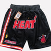 Men's Miami Heat Shorts Black Miami Heat Mens Basketball Shorts Stitched