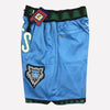 Men's Minnesota Timberwolves Shorts Blue, wolves Mens Basketball Shorts Stitched