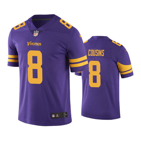 Men's Minnesota Vikings Kirk Cousins Purple Color Rush Limited Jersey