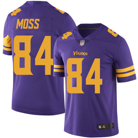 Men's Minnesota Vikings Randy Moss Purple Color Rush Limited Jersey