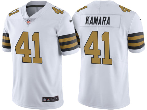 Men's New Orleans Saints Alvin Kamara White Color Rush Limited Jersey