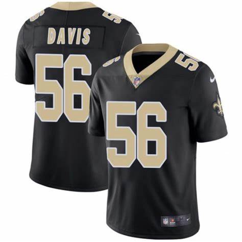 Men's New Orleans Saints Demario Davis Black Limited Jersey