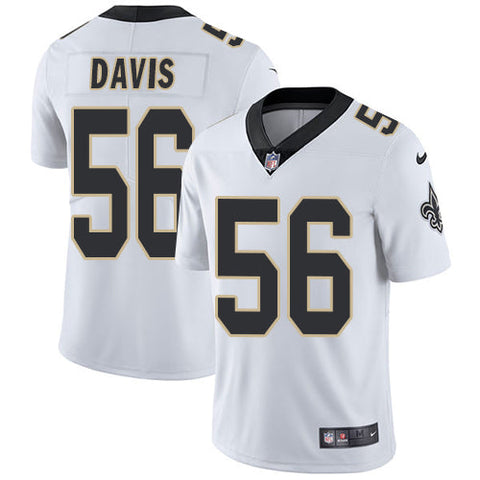 Men's New Orleans Saints Demario Davis White Limited Jersey