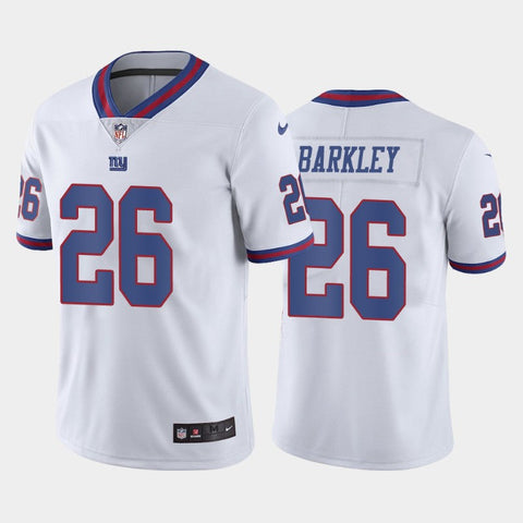 Men's New York Giants Saquon Barkley White Color Rush Limited Jersey