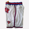 Men's New York Knicks Shorts White, Knicks Mens Basketball Shorts Stitchedvv