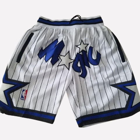 Men's Orlando Magic Shorts White Magic Mens Basketball Shorts Stitched