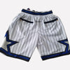 Men's Orlando Magic Shorts White Magic Mens Basketball Shorts Stitched