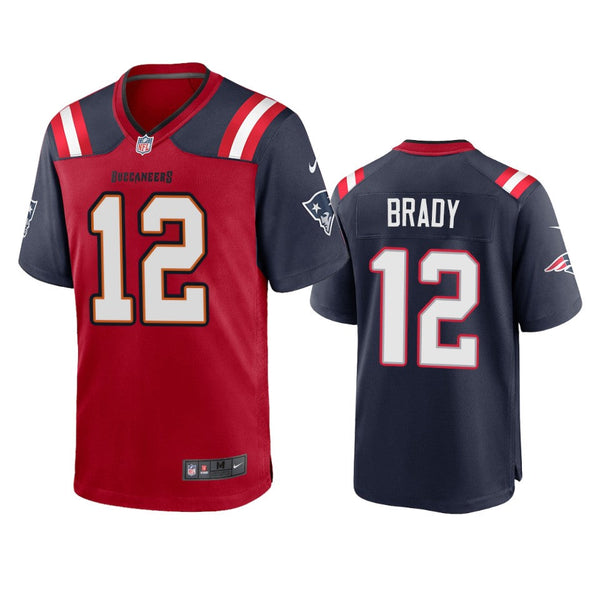 Men's Buccaneers Patriots Tom Brady Split Limited Jersey