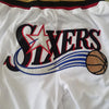 Men's Philadelphia 76ers Shorts White 76ers Mens Basketball Shorts Stitched