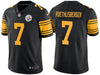 Men's Pittsburgh Steelers Ben Roethlisberger Black Color Rush Limited Jersey