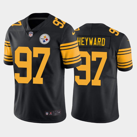 Men's Pittsburgh Steelers Cameron Heyward Black Color Rush Limited Jersey