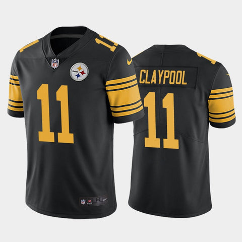 Men's Pittsburgh Steelers Chase Claypool Black Color Rush Limited Jersey