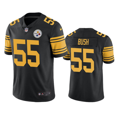 Men's Pittsburgh Steelers Devin Bush Black Color Rush Limited Jersey