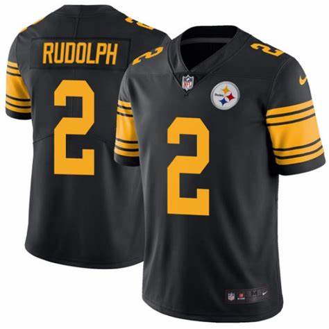 Men's Pittsburgh Steelers Mason Rudolph Black Color Rush Limited Jersey