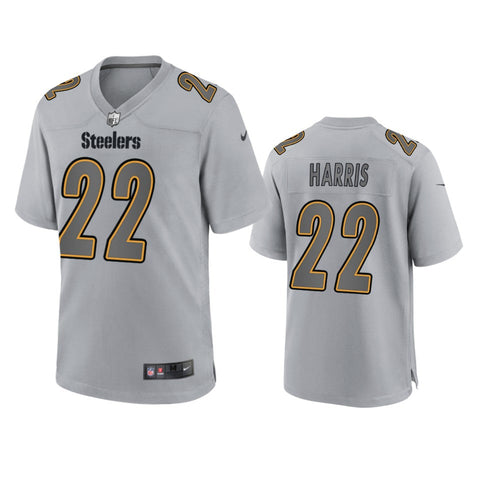 Men's Pittsburgh Steelers Najee Harris Gray Atmosphere Fashion Limited Jersey