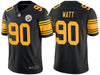 Men's Pittsburgh Steelers T.J. Watt Black Color Rush Limited Jersey