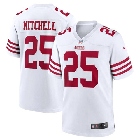 Men's San Francisco 49ers Elijah Mitchell White Limited Jersey