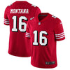 Men's San Francisco 49ers Joe Montana Red Throwback Limited Jersey
