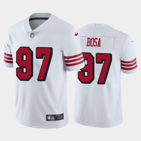 Men's San Francisco 49ers Nick Bosa White Color Rush Limited Jersey