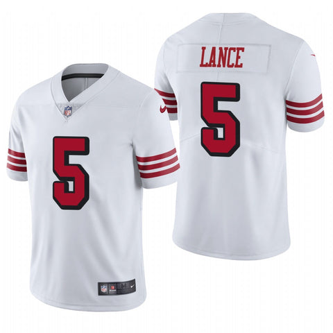 Men's San Francisco 49ers Trey Lance White Color Rush Limited Jersey
