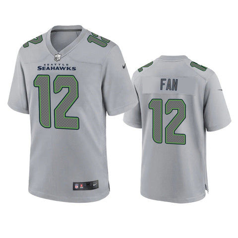 Men's Seattle Seahawks 12th Fan Gray Atmosphere Fashion Limited Jersey