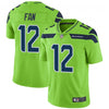Men's Seattle Seahawks 12th Fan Green Color Rush Limited Jersey