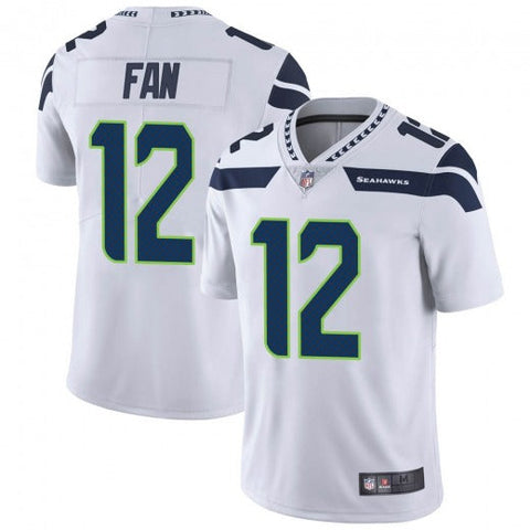 Men's Seattle Seahawks 12th Fan White Limited Jersey