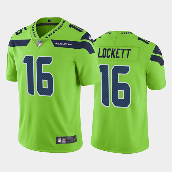 Men's Seattle Seahawks Tyler Lockett Green Color Rush Limited Jersey