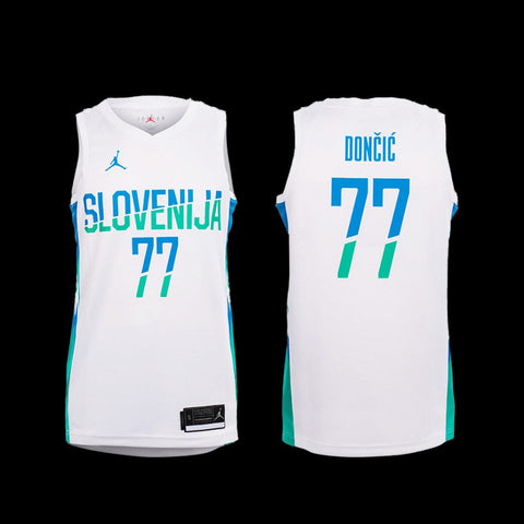 Men's Slovenija Luka Doncic White Home Limited Jersey