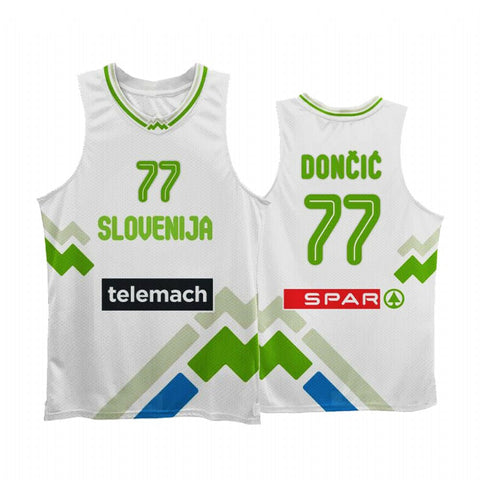 Men's Slovenija Luka Doncic White Limited Jersey