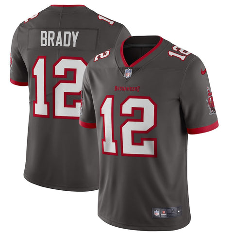 Men's Tampa Bay Buccaneers Tom Brady Pewter Limited Jersey