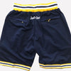 Men's University of Michigan Shorts Black Michigan Mens Basketball Shorts Stitched