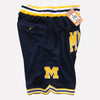 Men's University of Michigan Shorts Black Michigan Mens Basketball Shorts Stitched