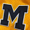 Men's University of Michigan Shorts yellow Michigan Mens Basketball Shorts Stitched
