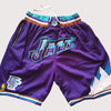 Men's Utah Jazz Shorts Blue, Utah Jazz Mens Basketball Shorts Stitched