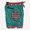 Men's Vancouver Grizzlies Shorts Green, Grizzlies Mens Basketball Shorts Stitched