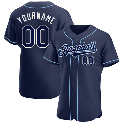Men's Custom Navy Authentic Baseball Jersey