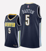 Men's Denver Nuggets #5 Will Barton stitched jersey