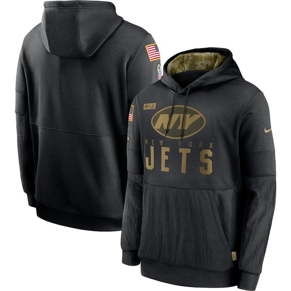 Men's New York Jets Black Hoodie Salute to Service Sideline Performance