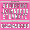 Custom Pink White Pinstripe White-Black Authentic Baseball Jersey