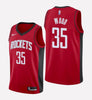 Men's Houston rockets #35 christian wood stitched jersey