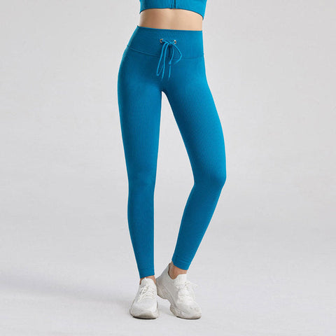 Ribbed Women Seamless Push Up Sport Leggings
